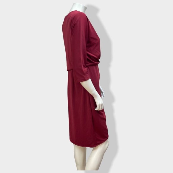 H by Halston Red Side Knot Above Knee Dress - Picture 2 of 6